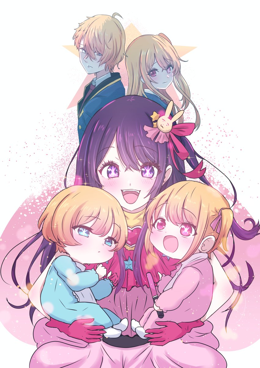 multiple girls blonde hair baby multiple boys purple eyes smile blue eyes  illustration images