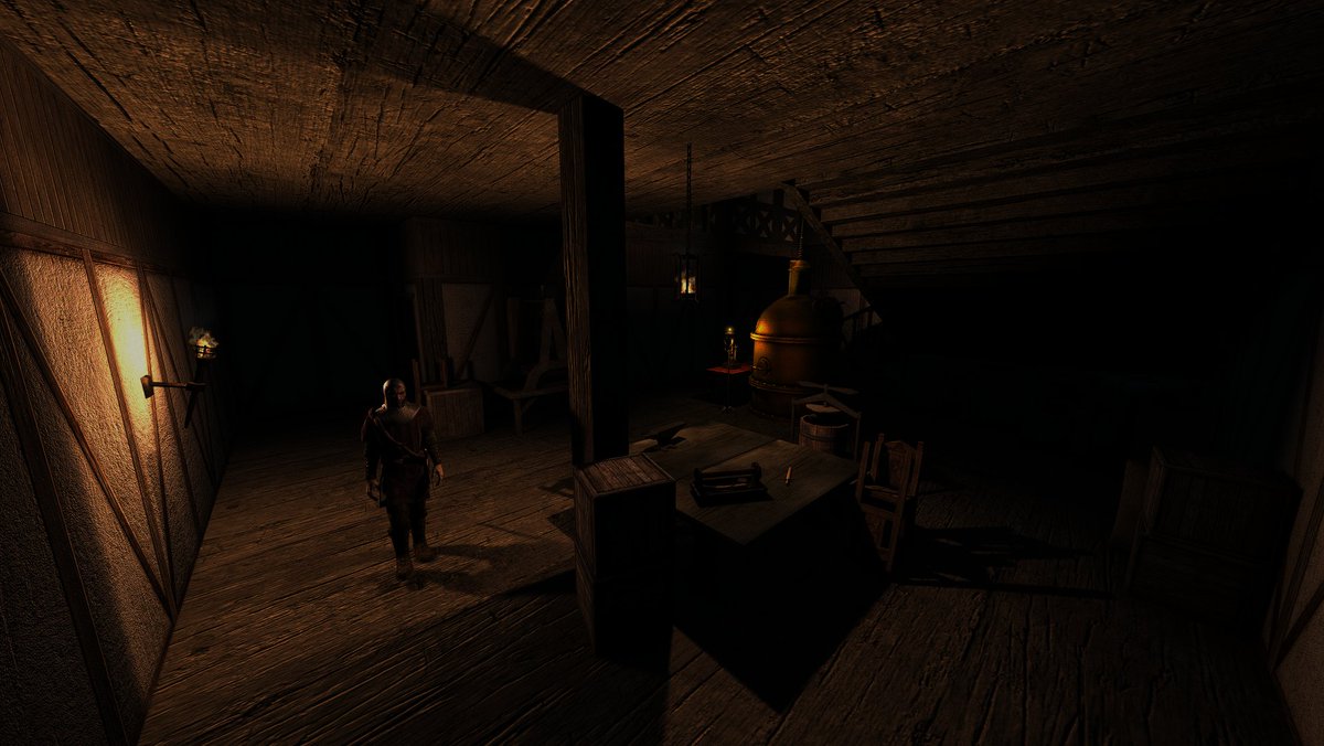 cugzkani's tweet image. Started working on a TDM FM - pretty pleased with how this room turned out, now to build out from it😀

#leveldesign #thedarkmod