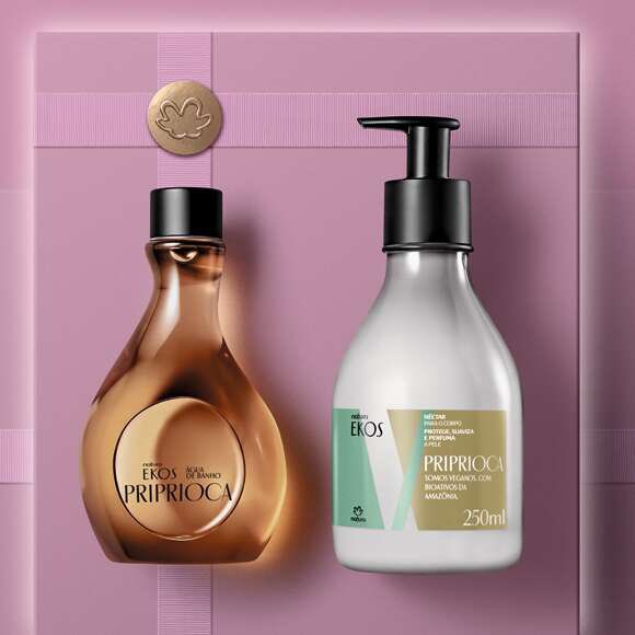 Natura Ekos Priprioca

Um ritual de perfumação e hidratação com Ekos Priprioca, que deixa a pele macia e traz uma nova experiência para os sentidos. Acompanha água de banho, hidratante corporal com textura cremosa. Conteúdo: 1 água de banho, 200 ml + 1 néctar para o corpo, 250 ml