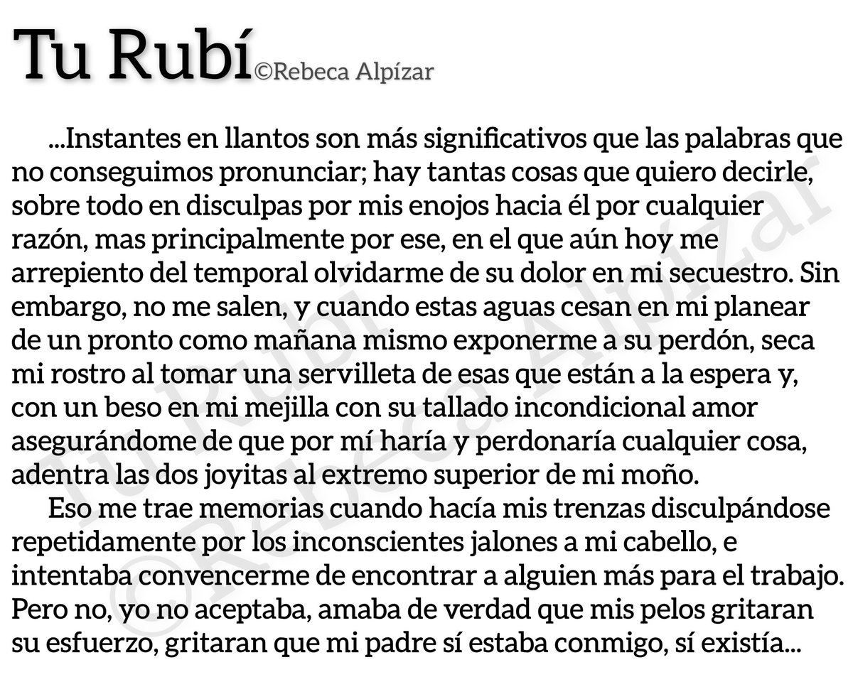 MiRubiLibro's tweet photo. En mi recuerdo a momentos con mi padre, hoy les comparto este fragmento de Rubí en uno con el suyo.

Con un saludo a todos este día les deseo que sus mentes se les llenen de los pensamientos que los hagan felices. 

#MiRubi #TuRubi #MiRubiLibros #recomendaciónliteraria #Amazon https://t.co/tGtBzWi50A