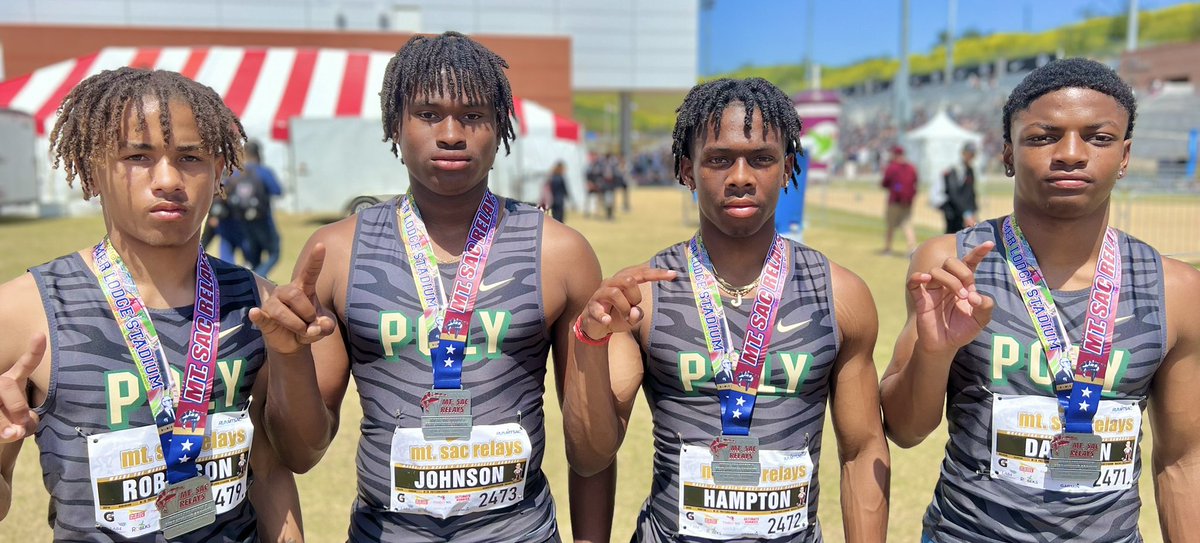 LBPolyTrack_XC's tweet image. Moved up from the seeded section into the Invitational section for the 4x100 @runmtsac took 🥈running our best time this year 41.66, which put us #4 in CA. Great job guys 🔰🔰 @MilesplitCA @PrepCalTrack @562sports @crystal_aw4life