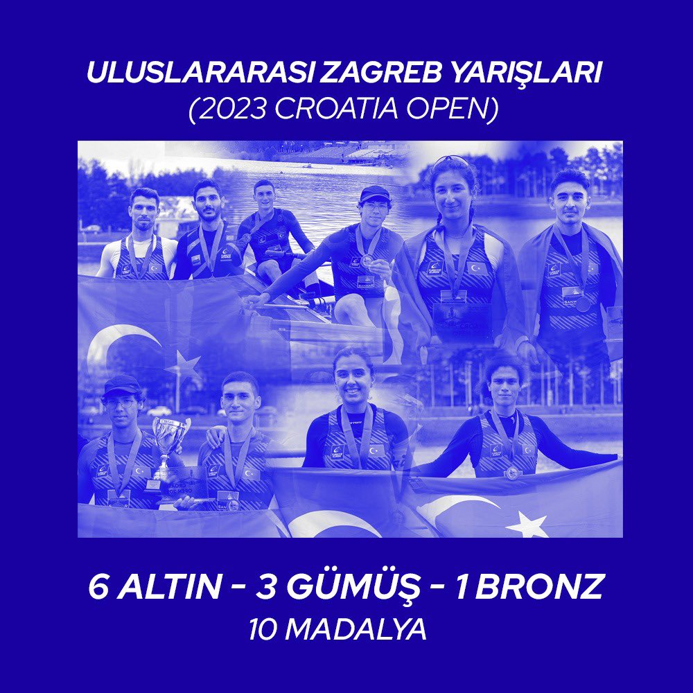 Zagreb'de #TürkiyeKürek Rüzgarı

🥇6 ALTIN
🥈3 GÜMÜŞ
🥉1 BRONZ

10 sporcumuzun yer aldığı 14 ekip ile katıldığımız ve tüm ekiplerimizin A Final'e kaldığı #CroatiaOpen yarışlarında, toplam 10 Madalya kazanarak bizleri gururlandıran sporcularımızı tebrik ederiz.

#KürekMilliTakımı