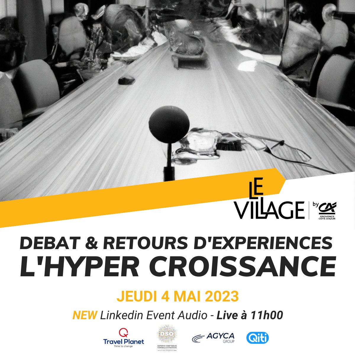villageCASophia's tweet photo. #EVENEMENT : les enjeux et la gestion de l'hyper-croissance pour une entreprise 🚀
Un débat et des retours d'expériences
📆 Jeudi 4 MAI 11h00 / 12h30
Avec @travelplanettmc @cabinetdso @agycaconseil #qiti
Inscription : https://t.co/xWDAZdxnyu
#hypercroissance https://t.co/ohh0QgbIQZ