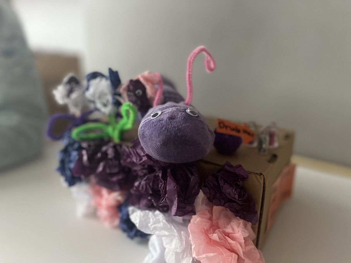 donna_tron's tweet photo. @MPSClass4 @MPSClass10 Family effort in creating the caterpillar and flowers from Alice in wonderland 🐰 https://t.co/eS4wulLd3G