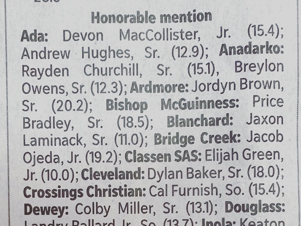 Congrats @jacobojeda_  for being named to Oklahoman All-City Honorable Mention!!! Proud of this guy!!