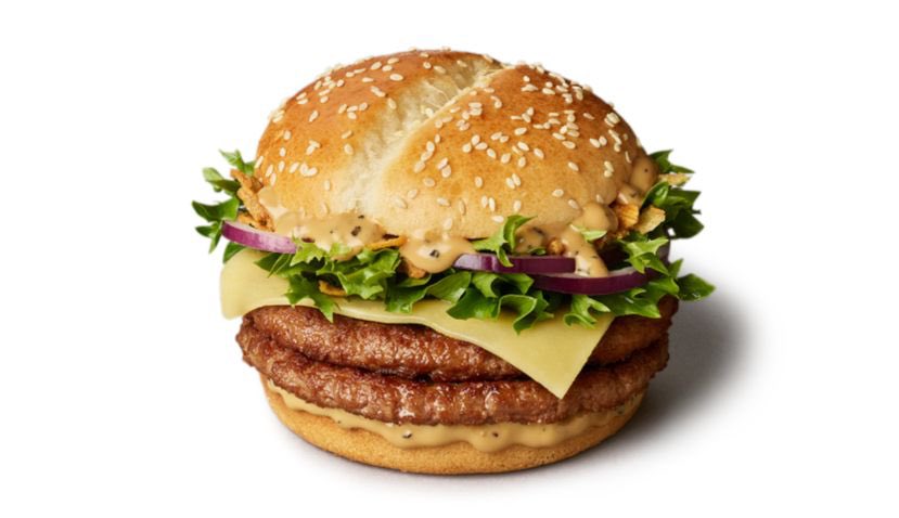 JoshBirb91's tweet photo. It’s @McDonaldsUK & then some! 😧🤔
The new Shithouse Stack 🍔💩
#McDonalds #steakhousestack #anemic https://t.co/NtaBciMqyF