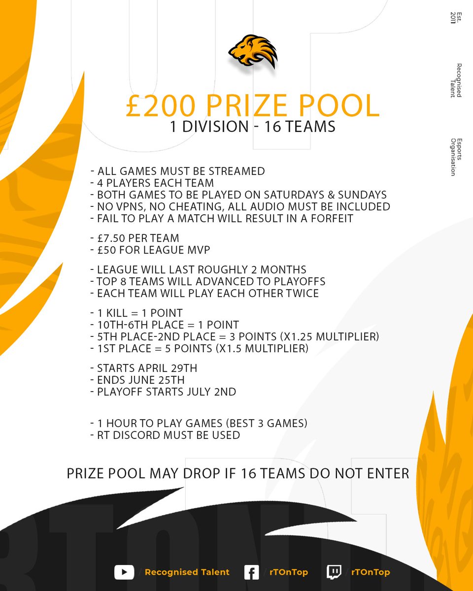 Recognised Talent on Twitter "🚨ANNOUNCEMENT🚨 Recognised Talent Rebirth