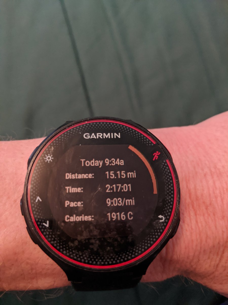 poman927's tweet photo. If you see a faded sign (watch) at the side of the road that says 15 miles to the... Taper!  (Taper, yeah 😁 )  #FindYourPath #halftraining #week10 https://t.co/GVlVvldyYx