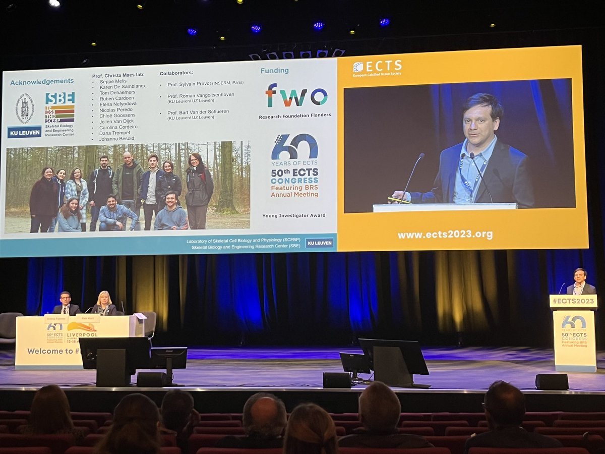 Christa Maes (@scebp_lab) on Twitter photo Very proud of <a href="/Rogertss/">Rogerts Santizo</a> presenting his intriguing results on impact of activated #hypoxia signaling on #bone and #energy #metabolism @ECTS2023 - important work in the context of diabetes and bone health. Congrats Roger 🙌
Thanks also <a href="/SCEBP_Lab/">Christa Maes</a>, collaborators, funding, & ECTS ! Very proud of <a href="/Rogertss/">Rogerts Santizo</a> presenting his intriguing results on impact of activated #hypoxia signaling on #bone and #energy #metabolism @ECTS2023 - important work in the context of diabetes and bone health. Congrats Roger 🙌
Thanks also <a href="/SCEBP_Lab/">Christa Maes</a>, collaborators, funding, & ECTS !