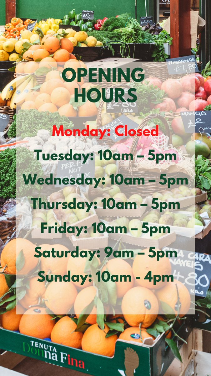 FromFieldFlower's tweet photo. New opening hours @boroughmarket from tomorrow...see from Tuesday onwards! https://t.co/4bc94bJ3Sa