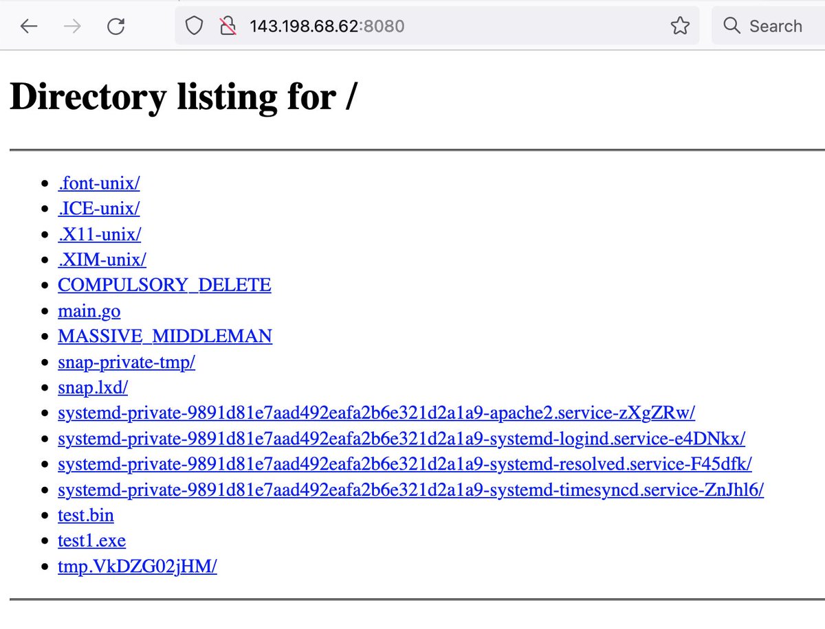 sicehice's tweet image. #opendir hosting #SilverC2 and #shellcode #loader

143.198.68[.]62:8080

C2: 143.198.68[.]62:8888 

main.go: 8c44bb6e3eb8ad775c9f07994bb5cda1
test1.exe: eae20dc5eacb216a11b23d6a8c0e33d7