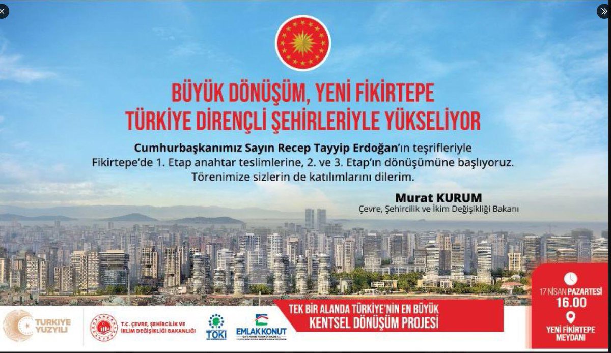 Daha eski etapın mağdurlarının haklarını koruyamıyorken yeni mağdurlar yaratmak için mi yeni etaplara başlıyorsunuz ? 
<a href="/tcbestepe/">T.C. Cumhurbaşkanlığı</a> <a href="/murat_kurum/">Murat KURUM</a> <a href="/csbgovtr/">T.C. Çevre, Şehircilik ve İklim Dğş. Bakanlığı</a> #fikirtepemagdurlari