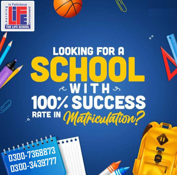 thelifeschoolpk's tweet image. &quot;Looking for a school with a 100% success rate in Matriculation?????
 The LIFE School 
#TLS #Daily_Test_System #15_Days_Report #SMS_alert #Highly_Qualified_Faculty #Experienced_Staff #Result_Oriented