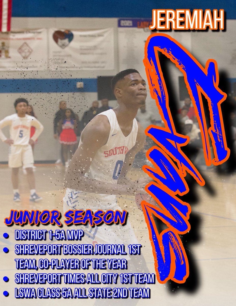 What a Junior campaign and another post season award for “Big Unk”!! LSWA Class 5A All State 2nd Team, Jr. F Jeremiah Evans!! Congrats Jay!! 
#WalkerRoad 
#RTR