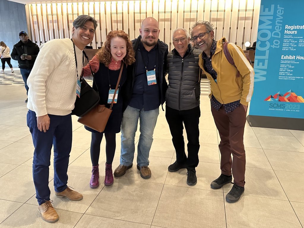 LanceStLaurent's tweet image. .@brunoguarana, @kristi_mckim, me, Dr. Glenn Man, and @girishshambu on the last day of #SCMS2023