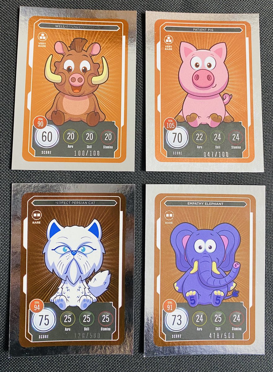 YummyFoodWorld's tweet photo. Is any @veefriends interested to buy these 4 cards ? 
@garyvee @TeamGaryVee @veefriendsbot @veefriendsbot 
#veefriends #empathyelephant
#perfectpersiancat
#patientpig
#wellroundedwarthog https://t.co/9PtDvwDzUR
