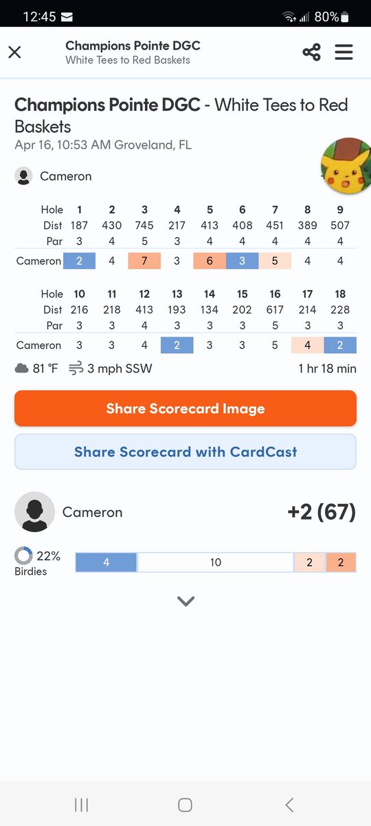 CamMac_7's tweet photo. Played 2 rounds today...3.9 miles walked and 137 throws. 4 tournaments in 6 weeks stat soon #discgolf https://t.co/4ujpUs9DlO