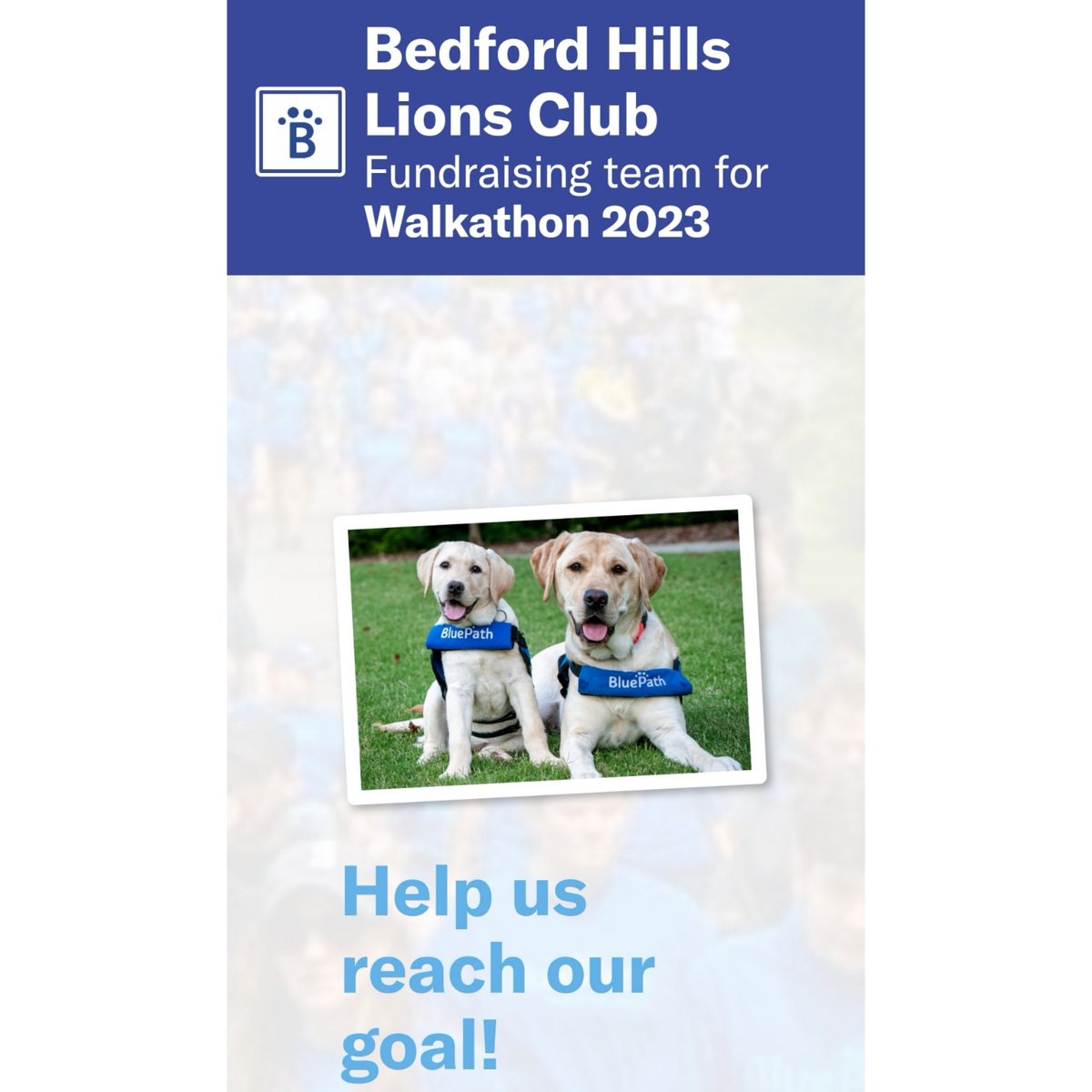 Looking for a way to make a positive difference in the world? BluePath Service Dogs!
 So let's come together and make a difference today! 🐾💙
We're in it May 13, 2023!
givegab.com/teams/bedford-…

 #BluePathServiceDogs #ServiceDogs #AutismAwareness #MakeADifference #TransformLives