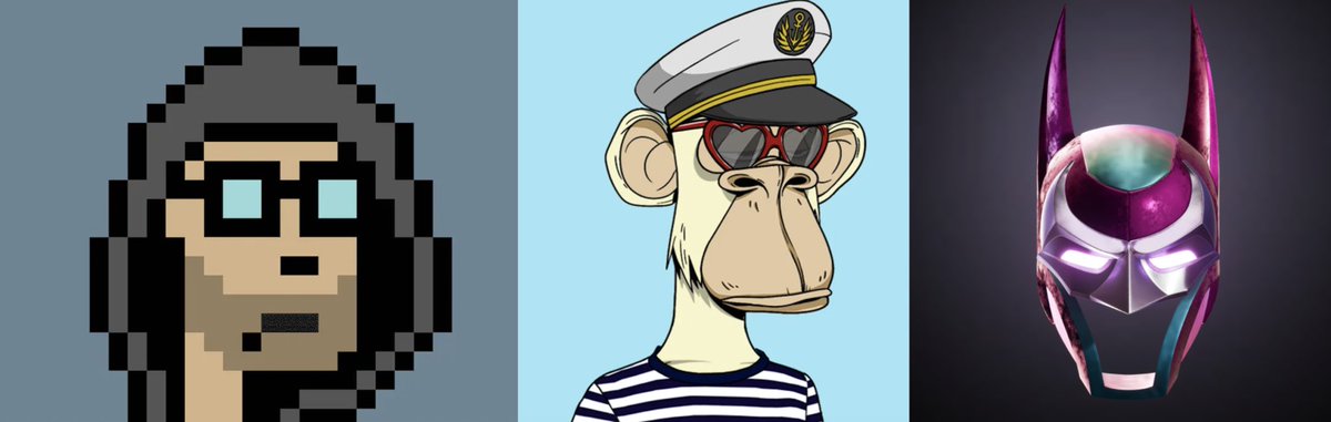 Market Caps as of 4/16/23

<a href="/cryptopunksnfts/">CryptoPunks</a>: $1.15 Billion 
<a href="/BoredApeYC/">Bored Ape Yacht Club 🍌</a>: $1.12 Billion
<a href="/batcowls/">DC Bat Cowls</a>: $5.85 Million