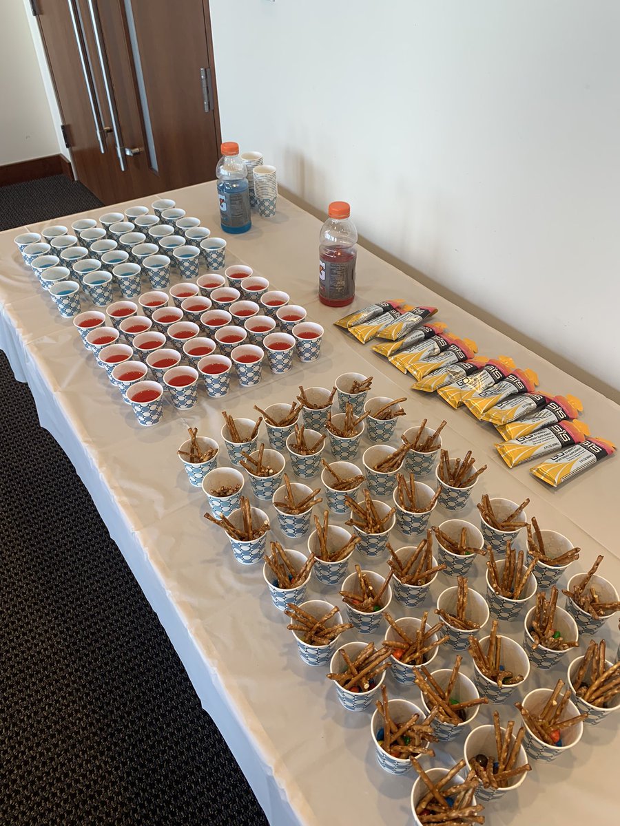 TakesianLab's tweet photo. We had a #BostonMarathon themed social to cheer on our two runners! Wish them luck as they set off from Hopkinton tomorrow 🥳 https://t.co/oH4LhsZ0tf