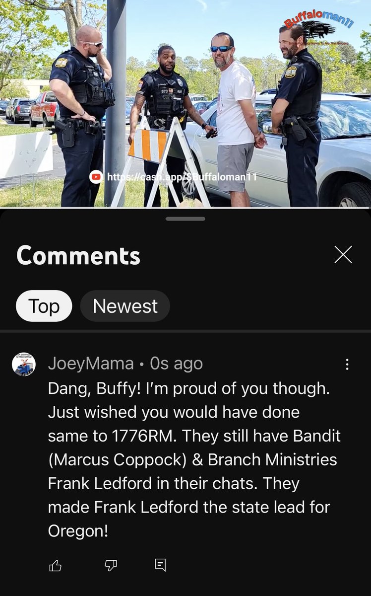 TheJoeyMama's tweet photo. I had to comment so he knows he can go protest #1776RM now for protecting #MarcusCoppock & #FrankLedford, even making Ledford the state lead for Oregon.
#1776RMpedoProtectors https://t.co/dotg70ppa3