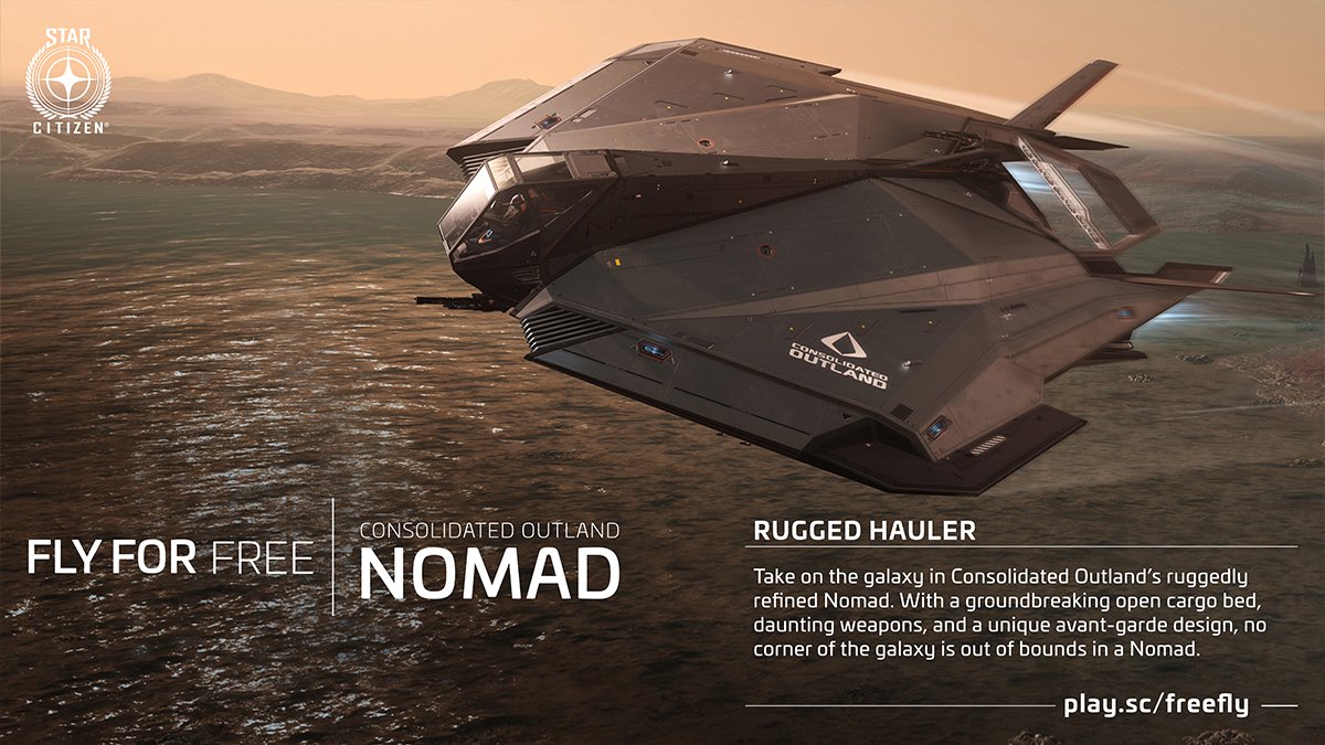 RobertsSpaceInd's tweet photo. The versatility of a medium-sized multi-purpose freighter packed into a stylish, compact frame, the Nomad makes a perfect solution for anyone yearning to start a brand-new adventure.

Try the Nomad for FREE until April 20th with code: GETINTOTHEVERSE https://t.co/2KPWjISV3L