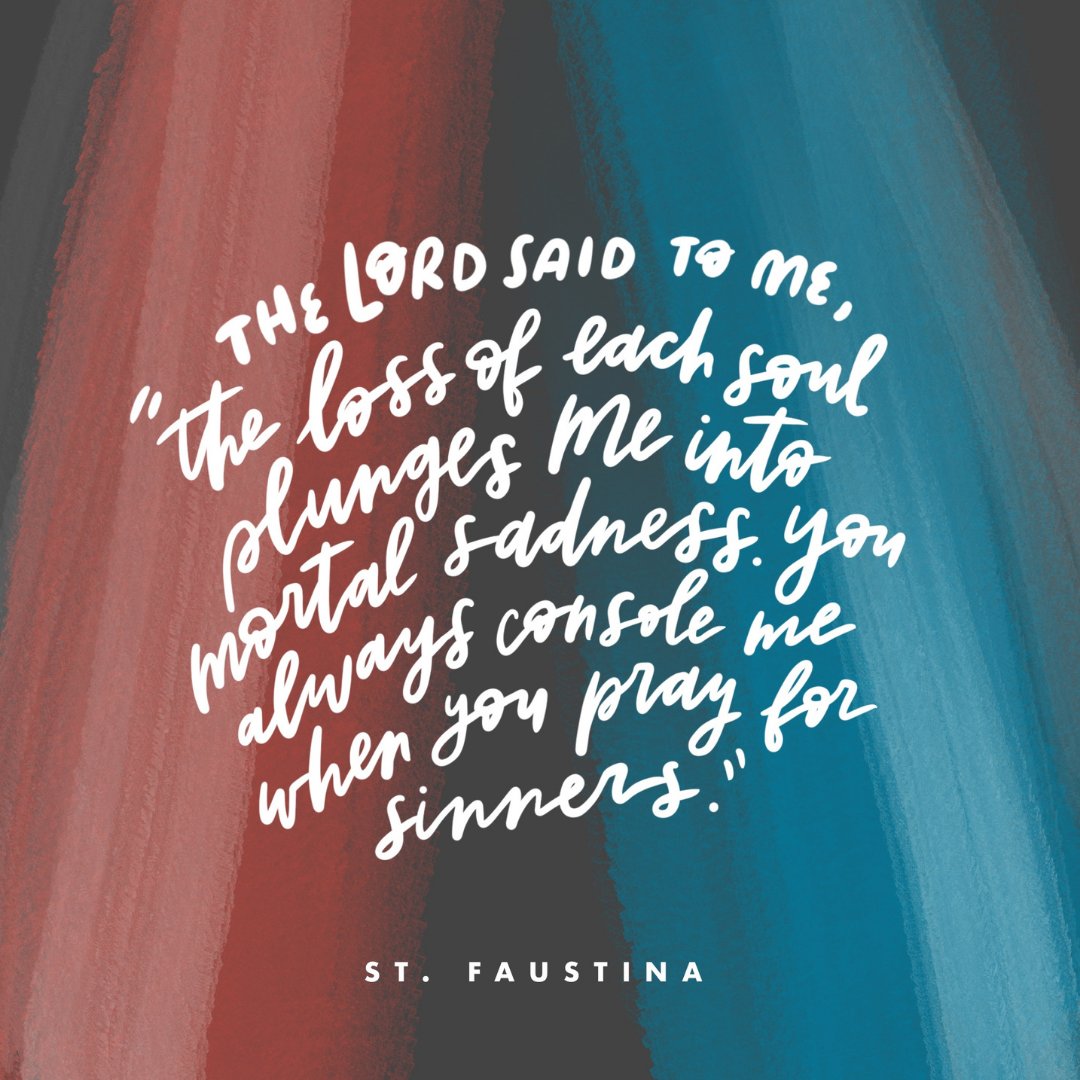 Take a few minutes on this Divine Mercy Sunday to pray for sinners! St. Faustina is known as the Apostle of Divine Mercy.