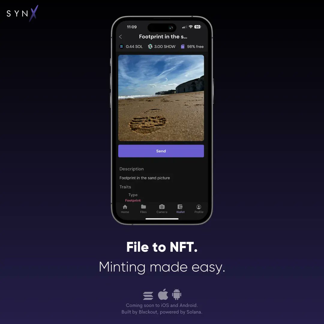 Open Synx, upload file, mint as NFT.

It couldn't be more simple.

Minting NFTs - only quicker, easier and safer.
