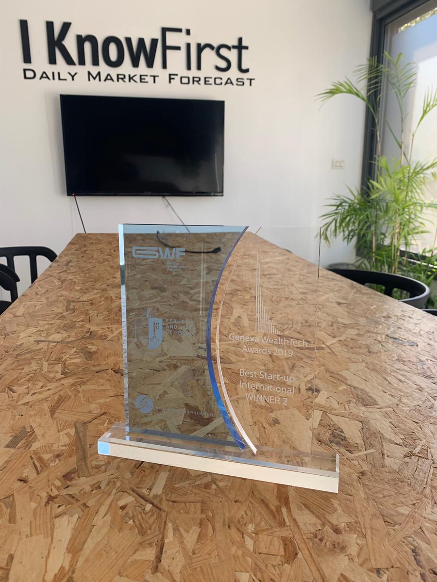 i_Know_First's tweet photo. I Know First Wins Award for Best WealthTech International Financial Technology Start-up at Geneva WealthTech Forum
https://t.co/FtGqGEs2cv

#stocks #stockmarkt #iknowfirst #stocktrading #fintech #investing #stockforecast #stockmarketpredictions #machinelearning #fintwit https://t.co/xu5GlSlonI
