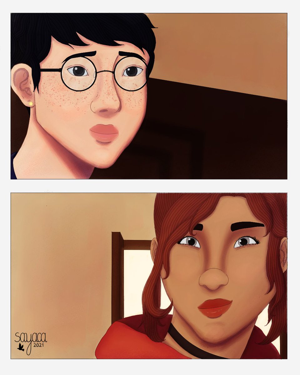 _sayaca's tweet photo. redraw of *that* scene from this ship that in my heart is canon

[ #repost #CarmenSandiego #carulia ] https://t.co/MaNuHzgl0H