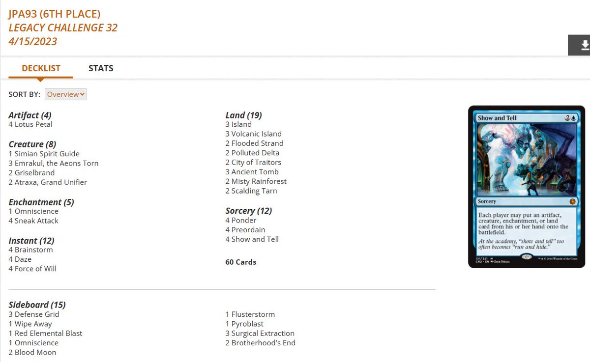 Robert Taylor🔥🔜MagicCon Minneapolis on Twitter "Legacy Challenge Top 8