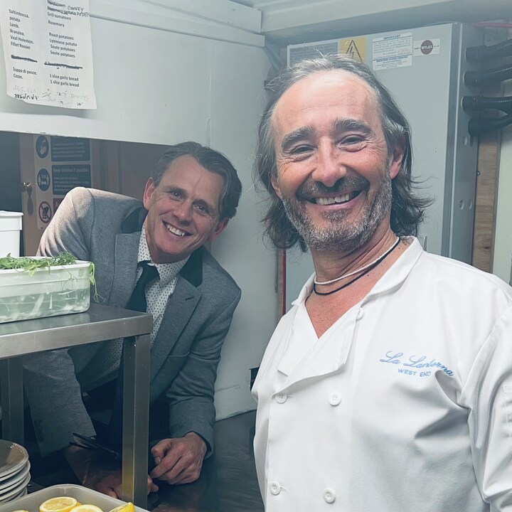 lalanternawest's tweet photo. The duo we all know and love - Christopher &amp; Luca! The pair have been running La Lanterna Glasgow since 1998 (Chris's father was one of the original founders in 1970), and they opened our second location here in the West End in 2017. 🇮🇹✨👨‍🍳 https://t.co/6eW7UkD3gl