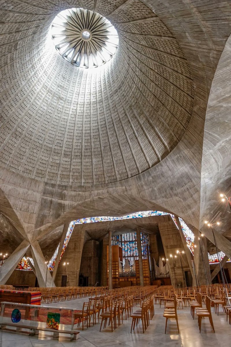 Cathédrale du Sacré-Coeur, Paul Herbé, Jean Le Couteur, René Sarger, in Algiers, Algeria, 1963. #architecture #archinerds  buff.ly/419AdIW