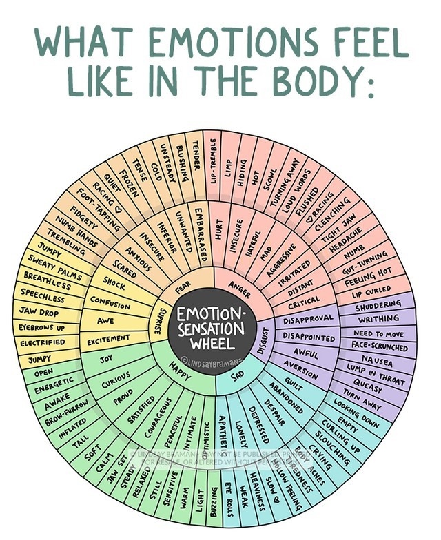 In order to heal, you have to feel your feelings. Notice what each emotion feels like in your body and where that sensation is located. To learn more about somatic experiencing, schedule with a licensed clinician through Limelight Recovery. #SomaticExperiencing #FeelYourFeelings