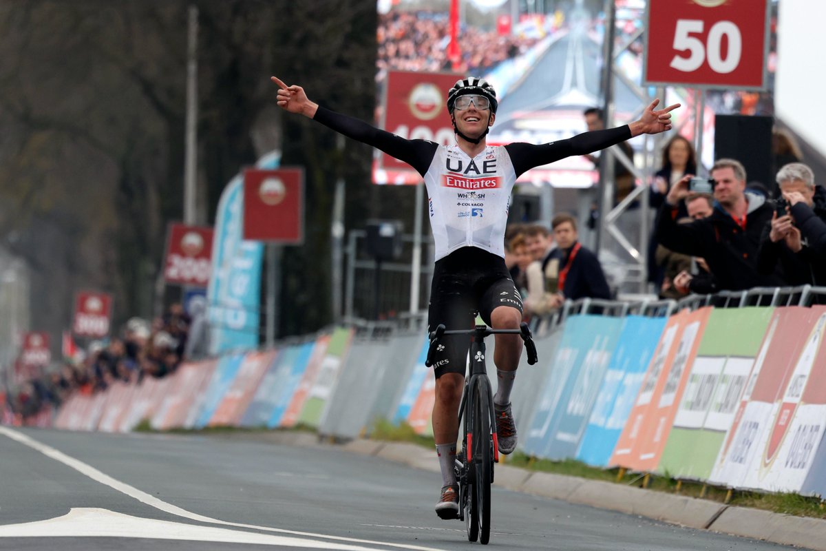 Simply he can't stop winning! @TamauPogi triumphs at @Amstelgoldrace! #Colnago #V4Rs #BuiltToWin #ColnagoV4Rs