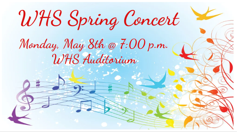 WrightstownCSD's tweet photo. Mark your calendar! Save the date!

🎵WHS Spring Concert

🎵Monday, May 8th

🎵WHS Auditorium

🎵7:00 p.m.

#WCSDStrong https://t.co/TgLnnod4FY