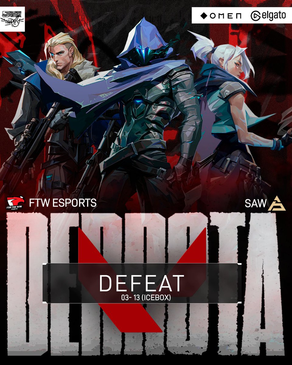 Não conseguimos reagir no Icebox 😕

GG <a href="/sawggofficial/">SAW</a> 💪

#ftwesports #ftwarmy #ftwvalorant #OMENFTW #elgatoFTW