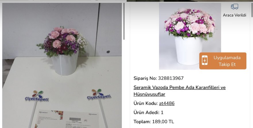 Figennis's tweet photo. @ciceksepeti sabah 10’dan beri çiçek siparişi vermeye çalışıyorum. Lilyumları 5 kere reddettikten sonra iptal ettim. Karanfil söyledim. Satış fotosu ile giden karanfil sayısının alakası yok. Bugün tam bir rezillikti! https://t.co/L5Hw6OMS9i