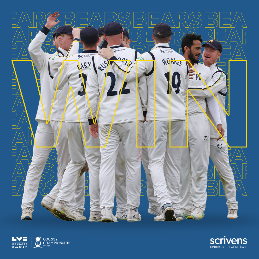THE BEARS WIN!!!!!!!!!!!!!

Oh my life. Edgbaston drama again!! 

🐻#YouBears | #WARvKEN