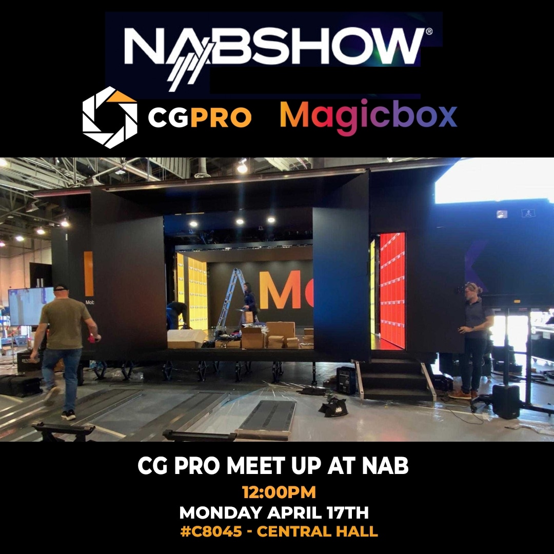 BecomeCGPro's tweet photo. CG Pro friends and allies at #nab, job is for a group photo /video at Magicbox in the Central Hall on Monday at 12pm Pacific!  We'll go in, get a video on our scene, then have an informal meetup! 

#cgpro #virtualproduction #nab #NABShow https://t.co/iTzce7T8c0