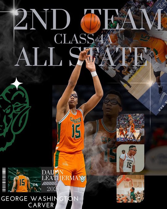 G.W. Carver Boys Basketball (@gwcbb) on Twitter photo Congratulations Daijon Leatherman ‘25 on being selected to the Class 4A All State Second Team.
#WeUpNow
#RamTough
#WeAreCarver
#BuildYourLegacy Congratulations Daijon Leatherman ‘25 on being selected to the Class 4A All State Second Team.
#WeUpNow
#RamTough
#WeAreCarver
#BuildYourLegacy