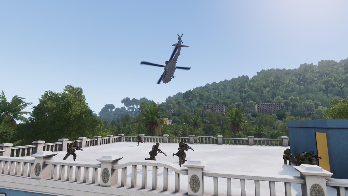 RackBoyTV's tweet photo. Débarquement de la @fawr sur la toit de l'ambassade capitaliste

#arma3 #arma3mod @EdalyFR #edaly @ArmaPlatform https://t.co/mtK9ez5rjj