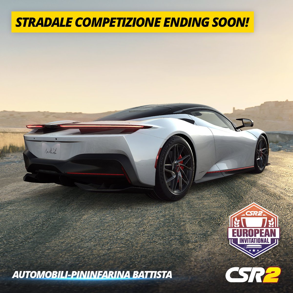 Stradale Competizione Event is ending soon! Race now!

Play #CSR2 here: zynga.social/csr2tw 

#Collection #StradaleCompetizione #CSR2racing #DragRacing #CSR #Battista #Pininfarina #AutomobiliPininfarina