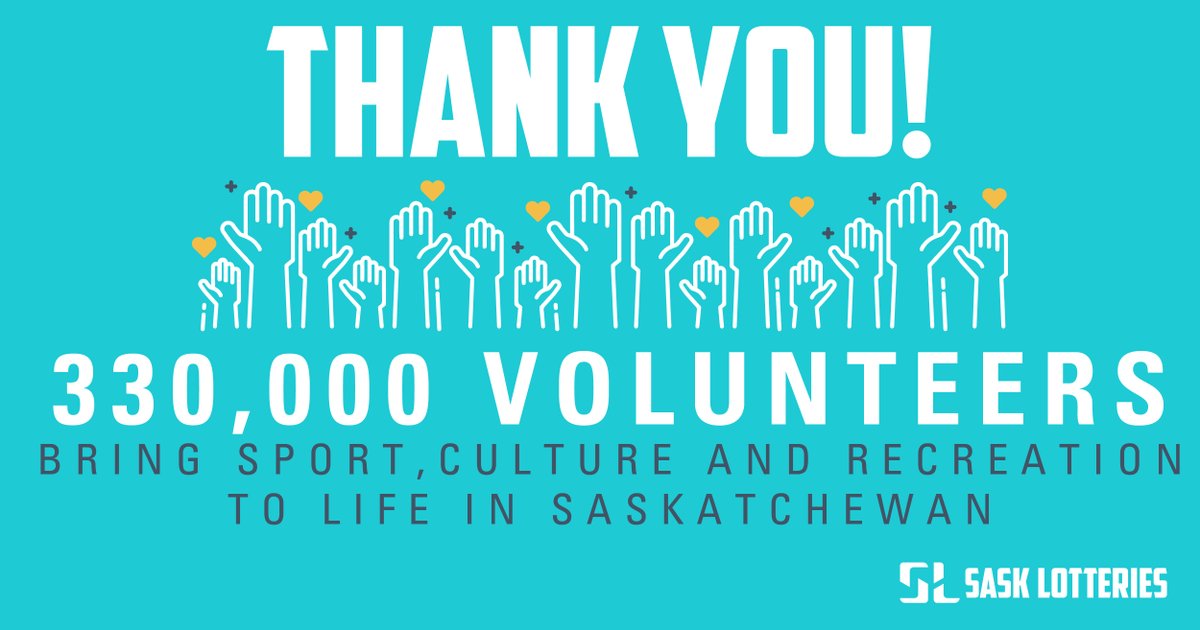 3️⃣ 3️⃣ 0️⃣ ,0️⃣ 0️⃣ 0️⃣ strong❗ 

There's no sport, culture or recreation without Saskatchewan's amazing volunteers! #NVW2023