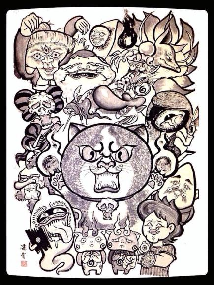 DailyYokaiWatch's tweet photo. Based on Tweets made by Ouka (the design drafter of Kuroi Yo-kai Watch), it is believed that the concept of Kuroi Yo-kai had been planned at some point between February 2015 and September 2015, roughly 2 years before they made their debut in episode 156 of the Yo-kai Watch anime. https://t.co/f85dPGITWo