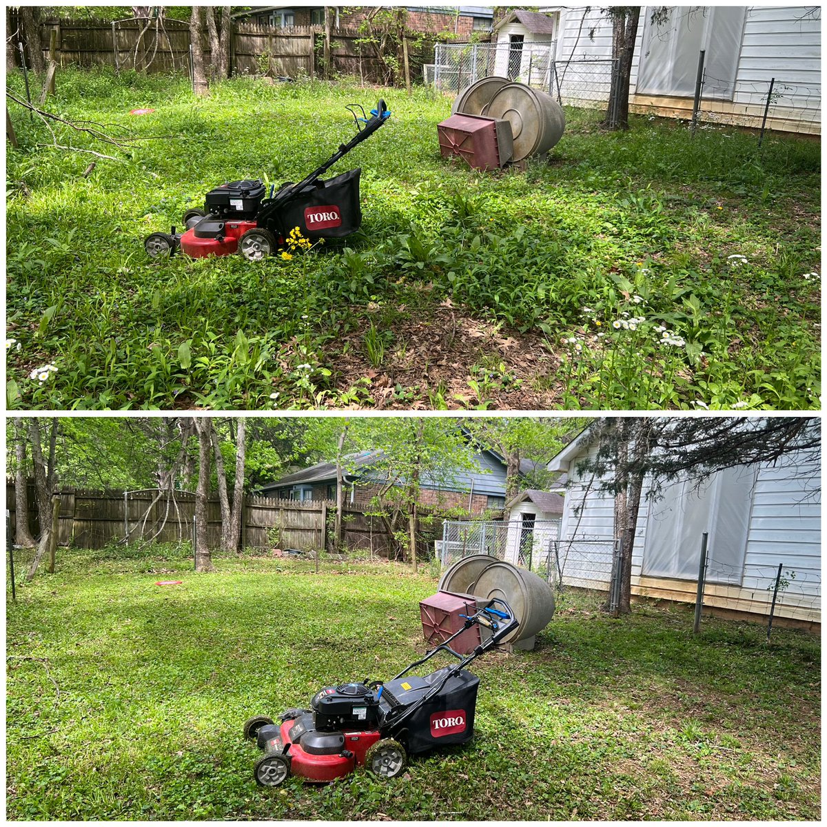 iamrodneysmith's tweet photo. This afternoon we had the pleasure of mowing Ms. Alton’s lawn . She was inside resting on this beautiful Sunday . Making a difference one lawn at a time . https://t.co/KYjU72lcNl