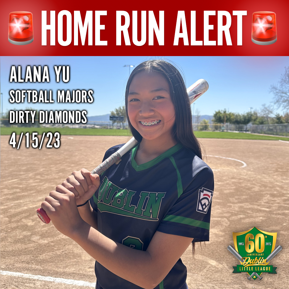 🚨HOME RUN ALERTS!🚨 DLL had double dingers this weekend. Congratulations to Alana Yu and Aaron Edington for their homers on Saturday. Alana homered during Inter-league play against the Tracy Hot Rods and Aaron had a 3 run homer for a 8-6 win. Great job you two!🥎⚾