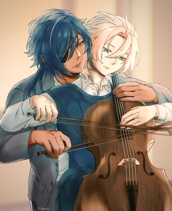 Modern AU (Music Major)
The Prof assigns a random task, "have 2 ppl play 1 cello together". Albedo and Kaeya, with completely opposite personalities, start practicing together. On the day of the performance, Kaeya comes to know Albedo's genuine smile and feelings
#kaebedo #3L獣国 