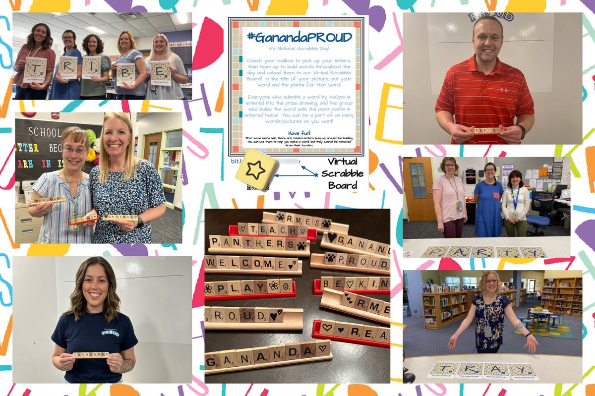 Katy_Lumb's tweet photo. Because was it even #NationalScrabbleDay without a school-wide game?! 🤩😎 #GanandaPROUD #joyfulleaders #ScrabbleDay https://t.co/sFr23p3zXG