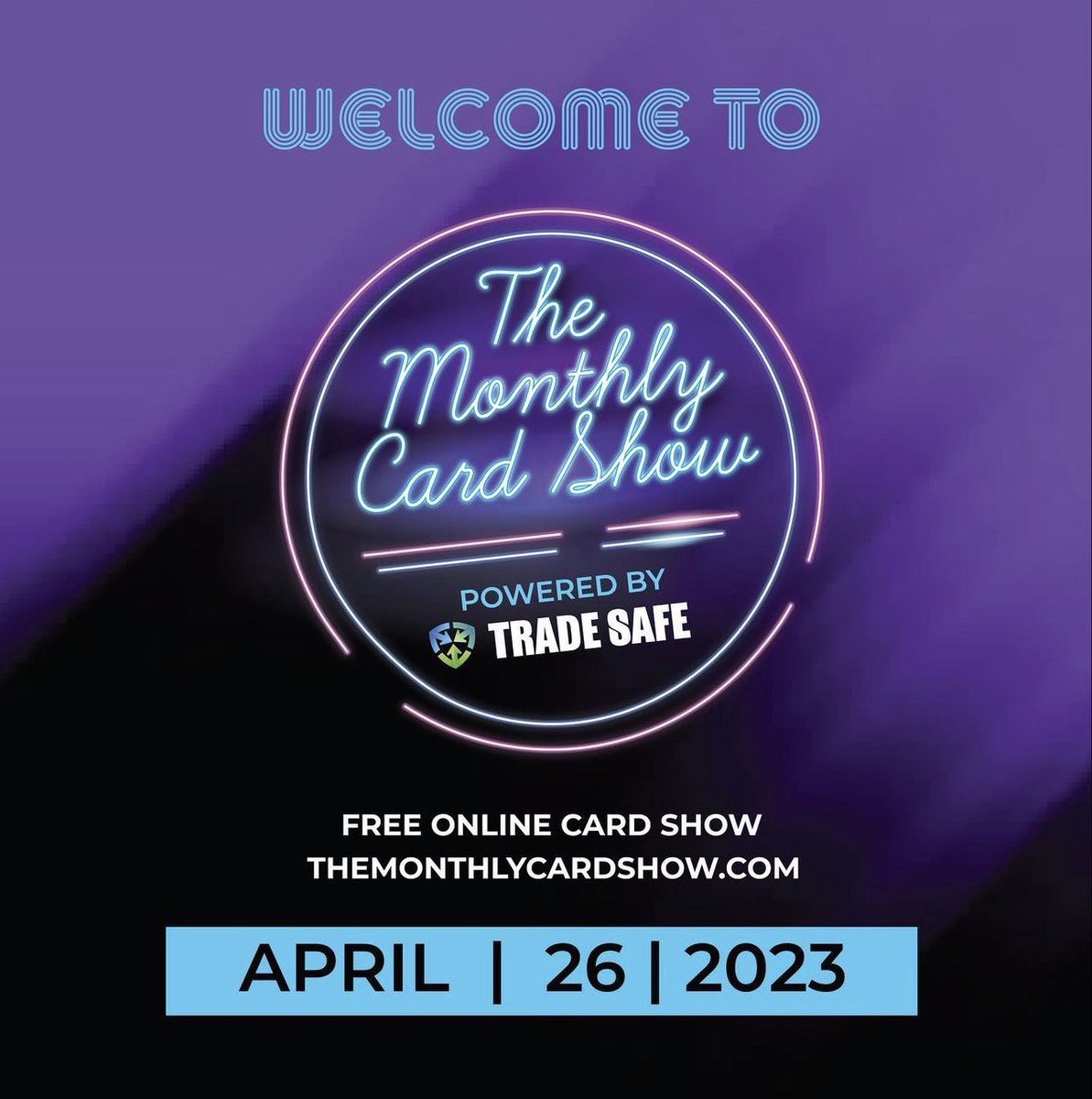 April 26th…9pm-11pmEST  FREE CARD SHOW. Join us at The Monthly Card Show. Sponsored by @CSGCards #cardshow #sportscards #sportscardsforsale #thehobby